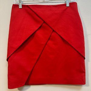 Red H&M High Waist Panel Skirt Size 10